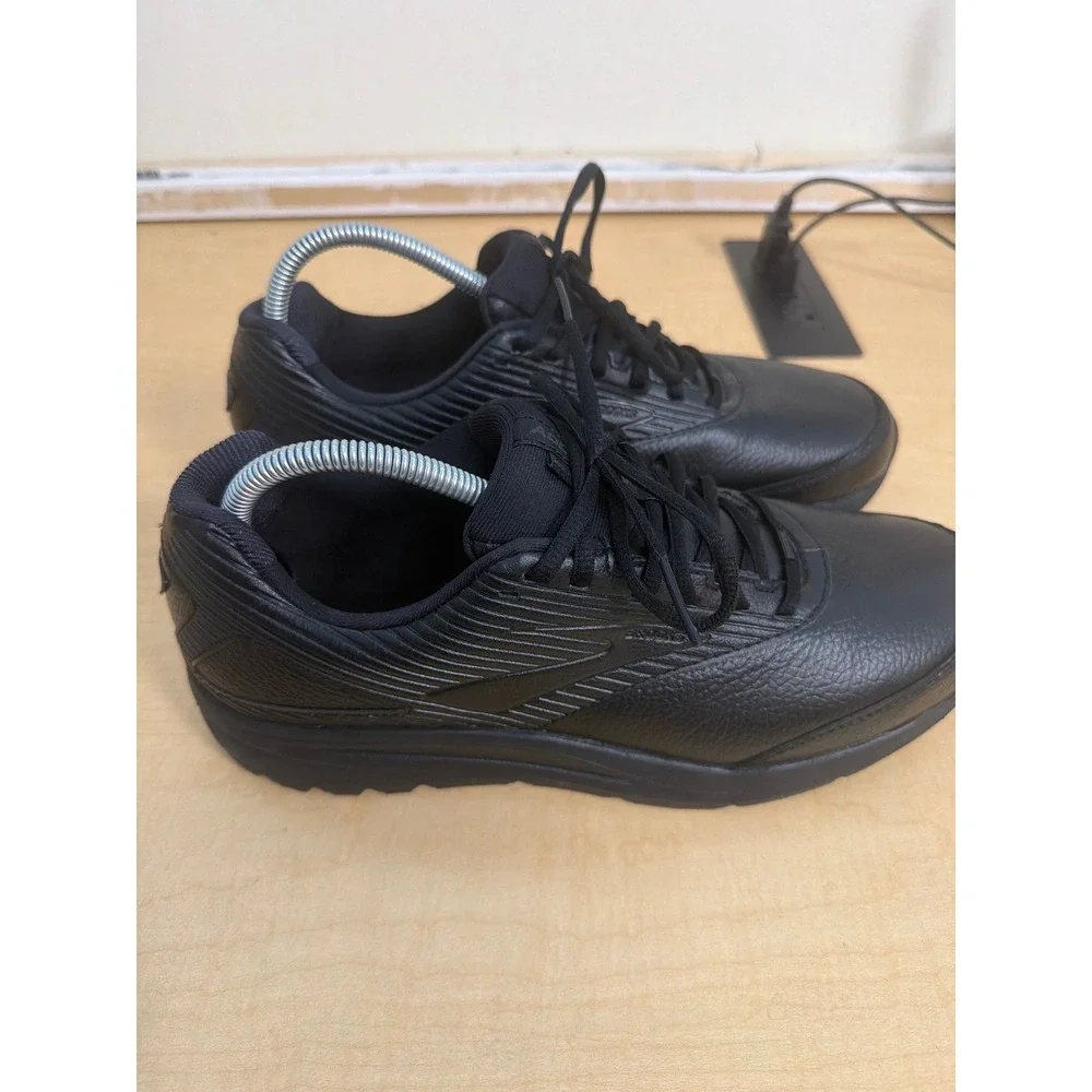 Brooks Addiction Walker 2 Black Leather Walking Shoes 1103181D072 Mens 10.5 D